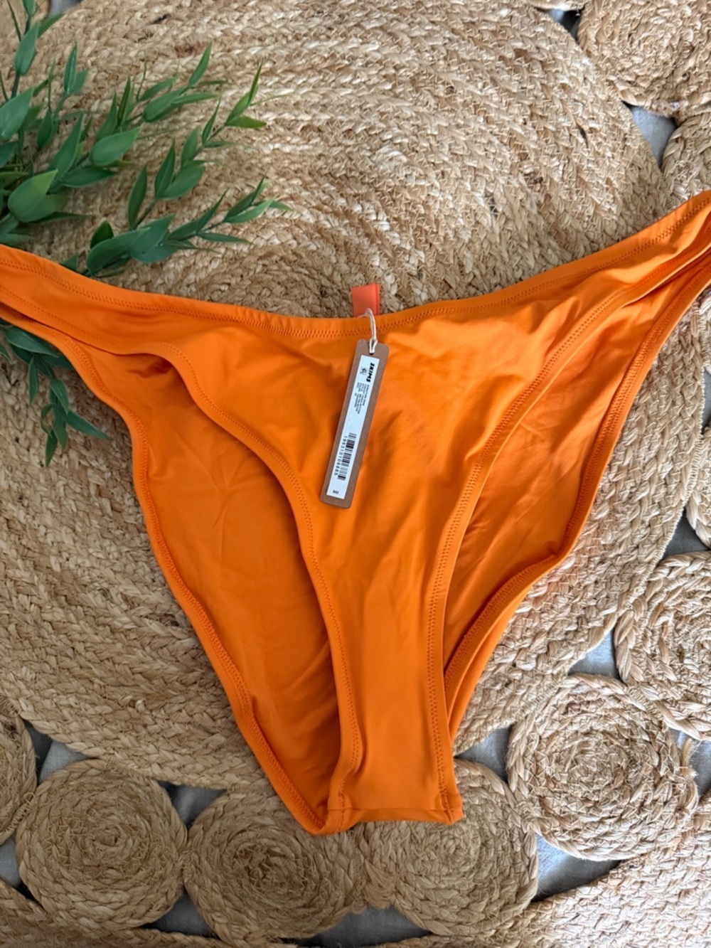 SKIMS Orange High Cut Cheeky Tanga Mod Coverage Bikini Bottom. 2X